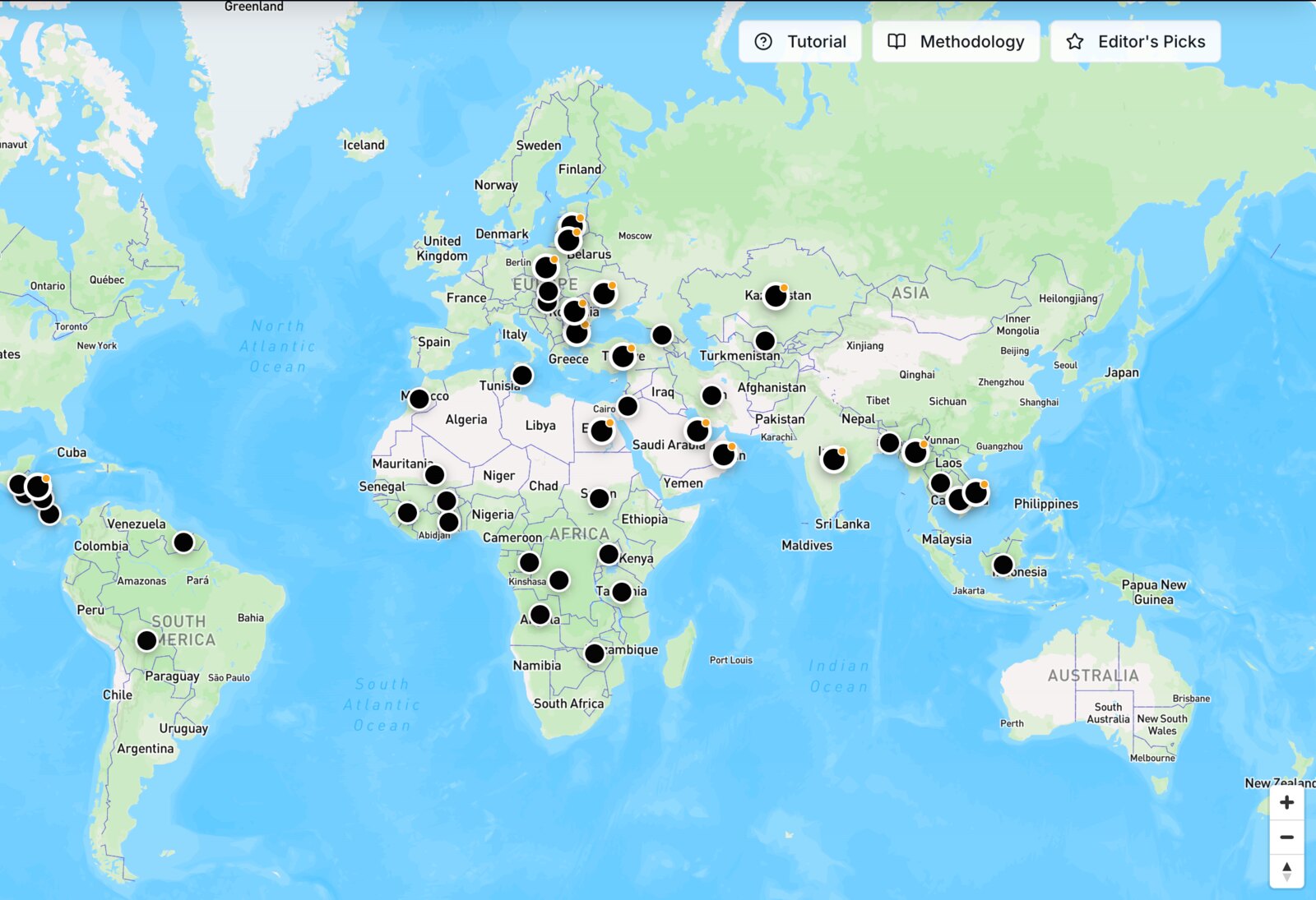 The Export Boom Atlas, an interactive world map marking 80+ export breakthroughs across developing economies