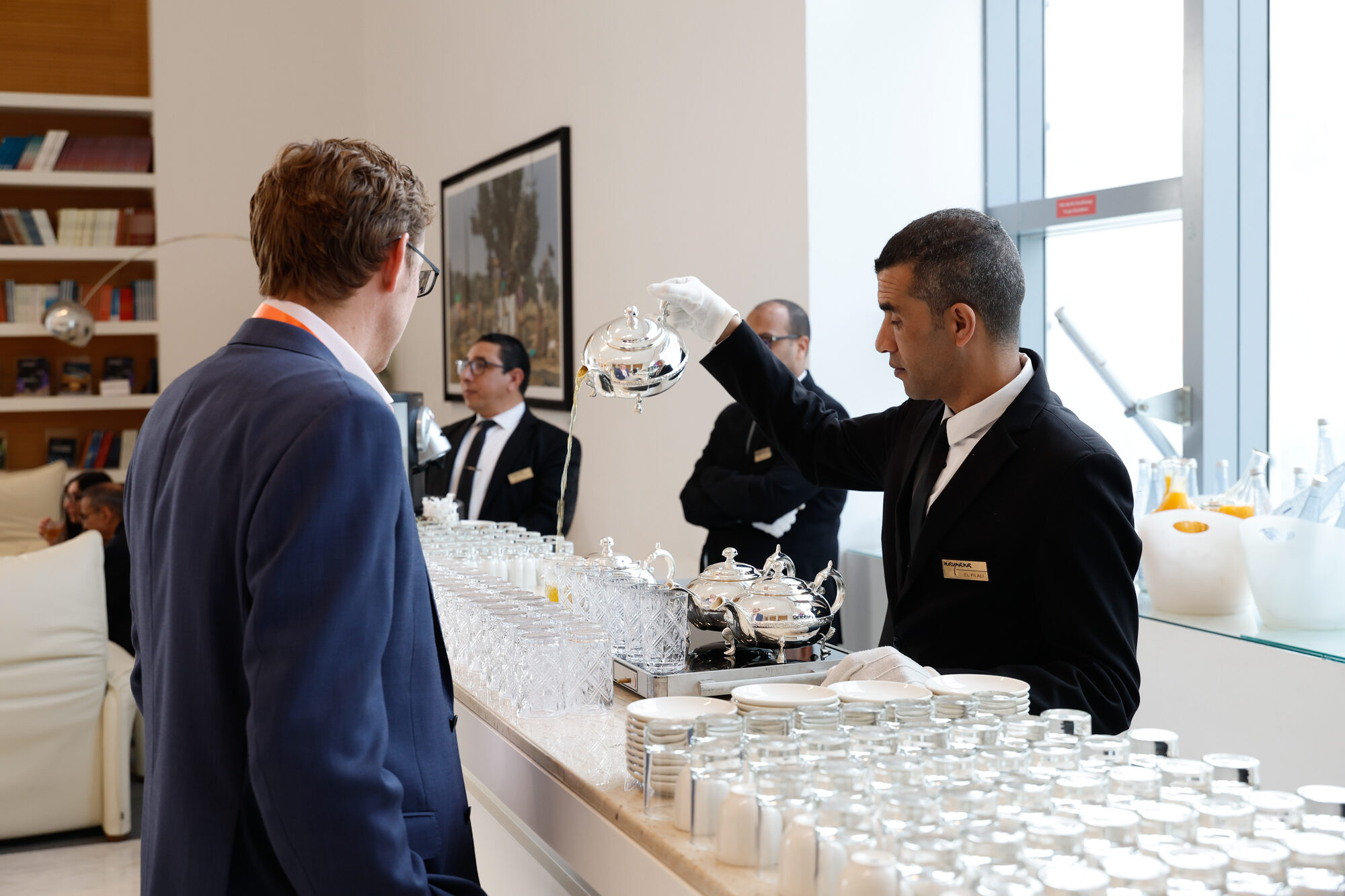 Delegates at the coffee break